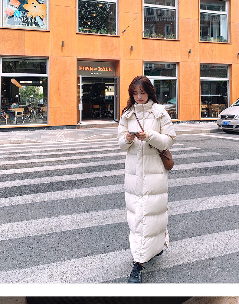 Korean-style Mid-length Below-the-knee Cotton Coat photo 2