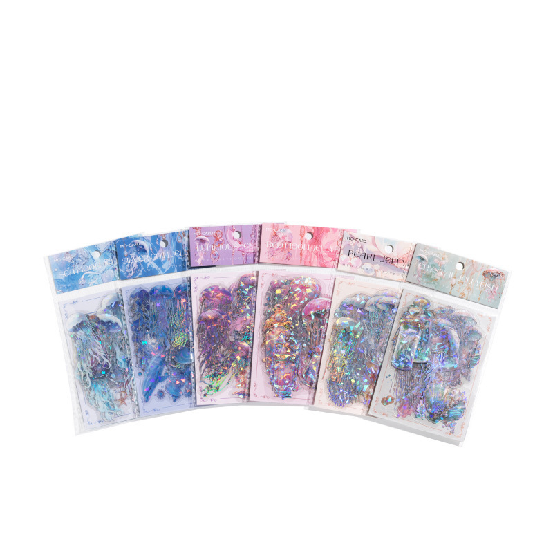 Laser Watercolor Shell Ocean Jellyfish Series PET Stickers photo 7