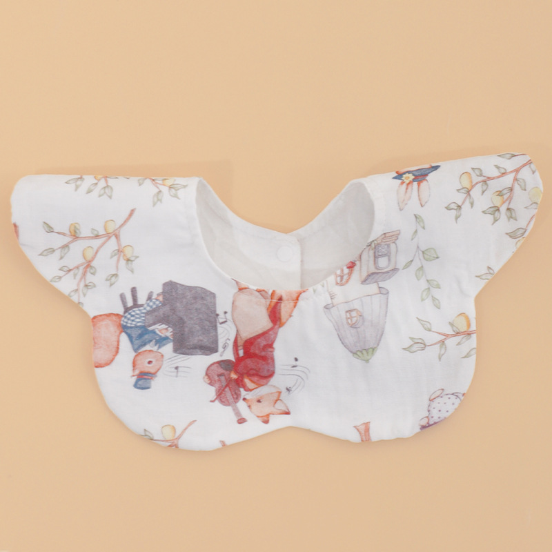 Petal Bamboo Cotton Waterproof Kids Bib Waterproof Baby Burp Cloth photo 3