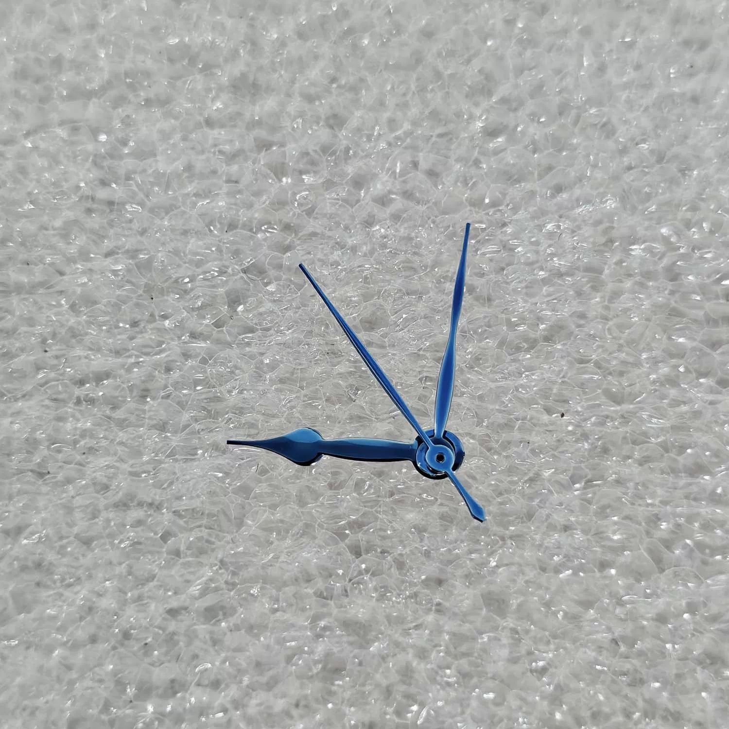 Polished Blue Silver And Black Non-luminous Handscompatible With Japanese NH35 364R And 7S Movement Watch Components photo 4