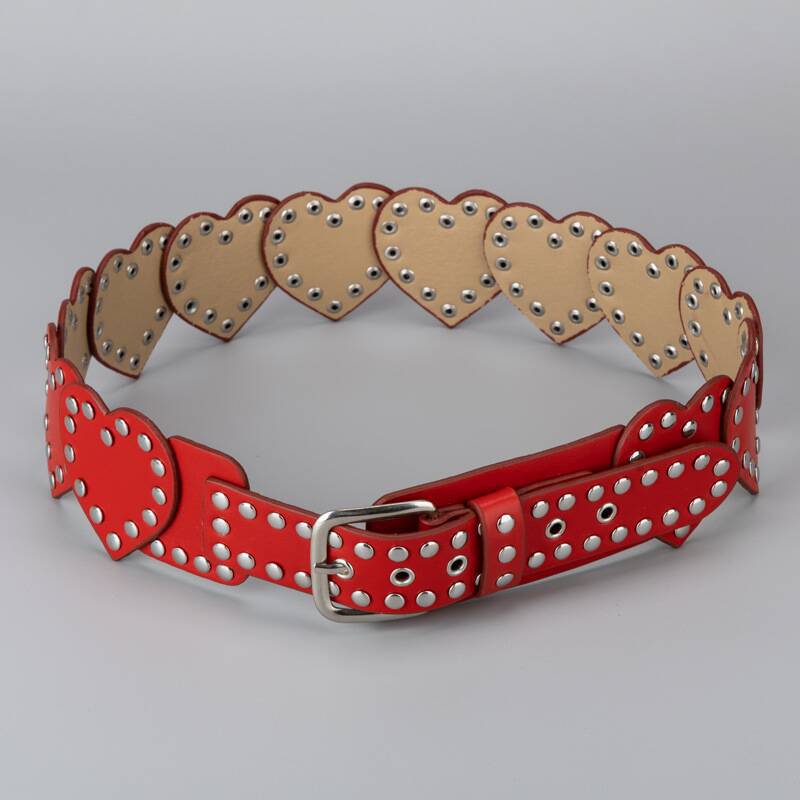 Retro Elastic Heart-shaped Leather Waist Belt For Cinching The Waist photo 4