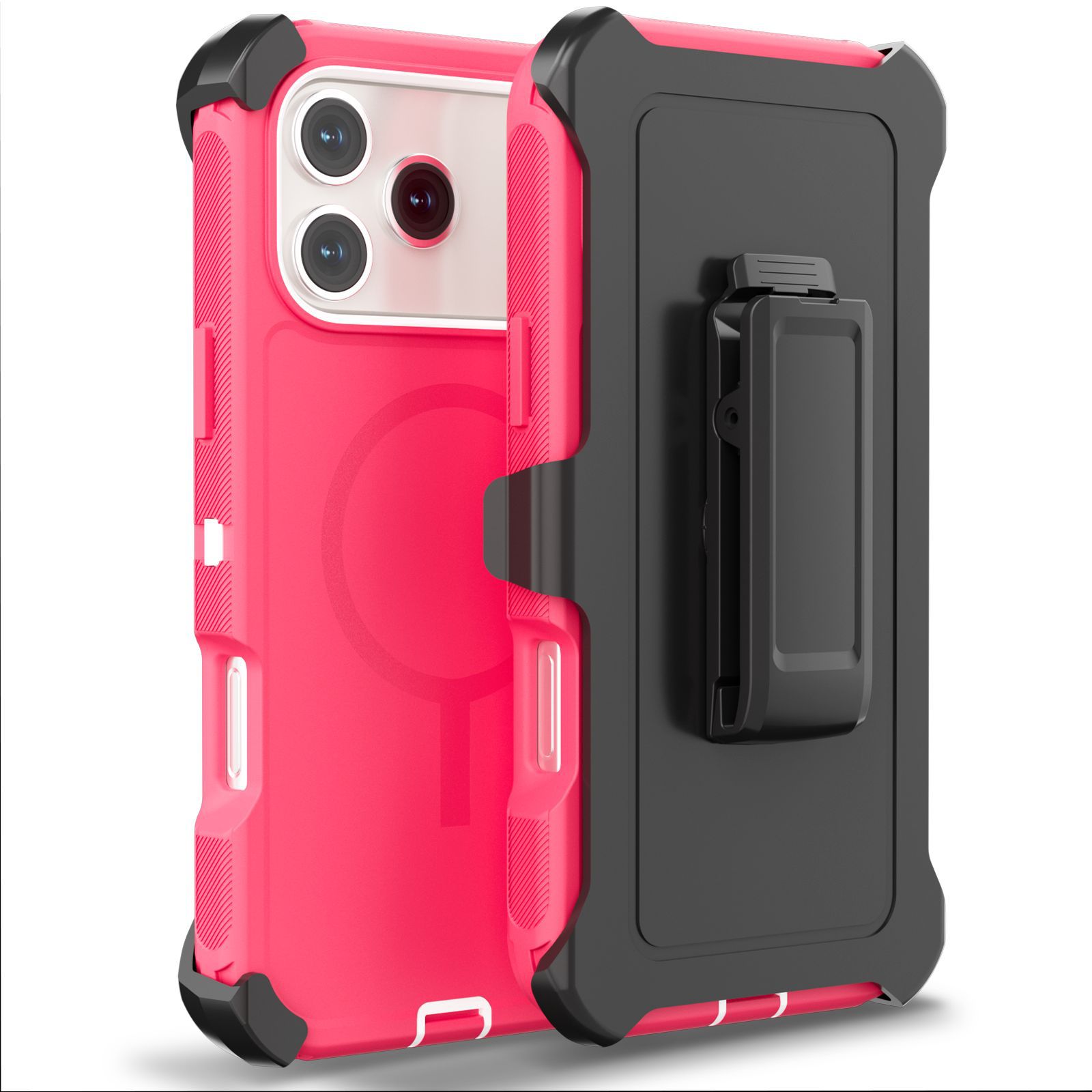 3-in-1 Solid-color Magnetic Phone Case With A Back Clip photo 5