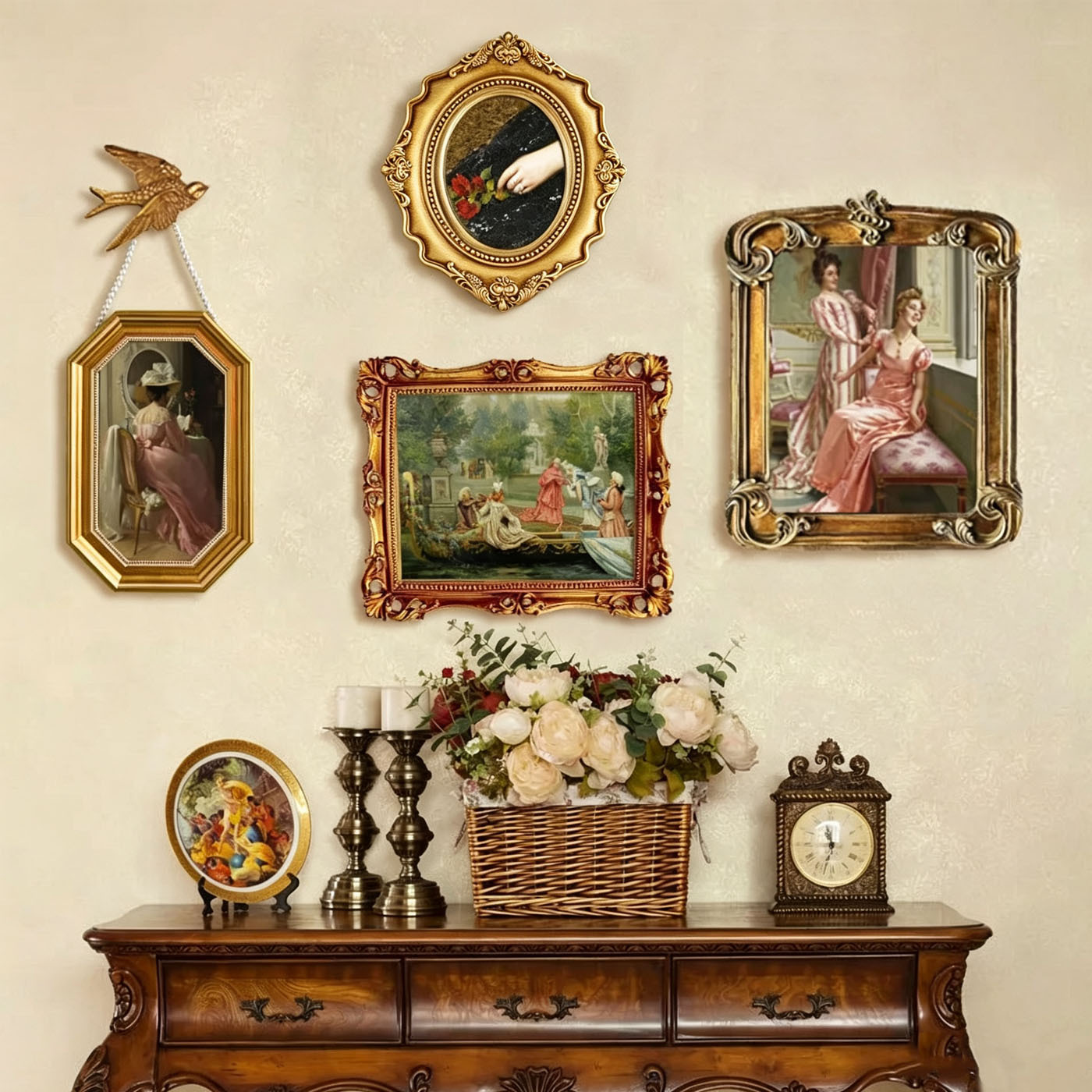 Home Guesthouse Wall Carving Relief Decorative Wall Hanging Photo Frame photo 1