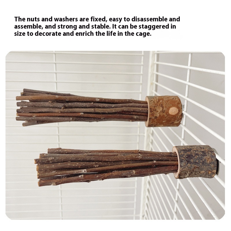 Hamster Rabbit Guinea Pig Hamster Natural Log Molar Rod Toy photo 3
