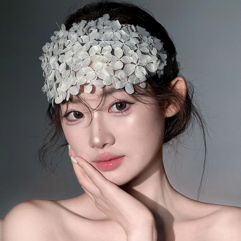 White Half Garland Headband Hair Band Head Accessories photo 4