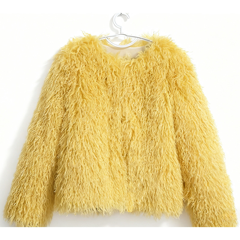 Women's Crew-neck Cashmere Casual Coat photo 8