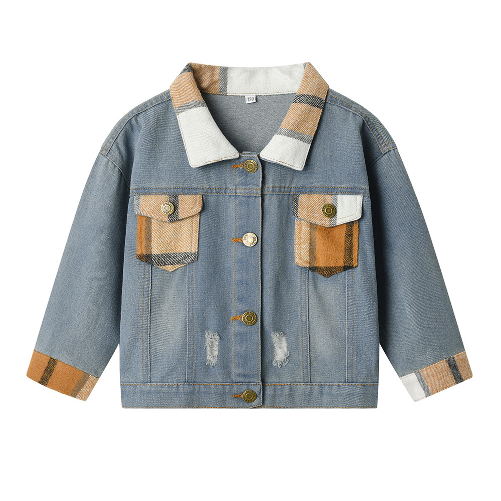 Spring Autumn New Style Casual Ripped Jacket For Boys And Girls photo 3