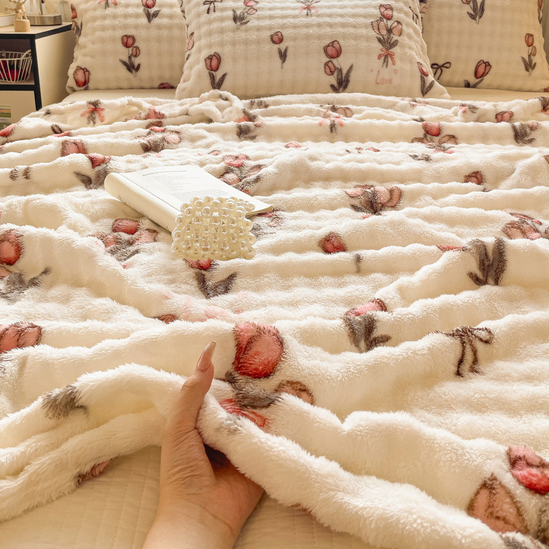 Leopard-print Bubble Fleece Blanket For Office Naps photo 6