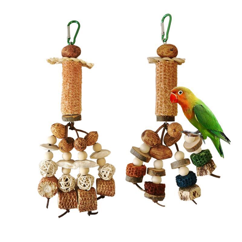Peony Parrot Bite Cuttlebone Carambola Corncob Vine Bal String Toy Combination photo 4