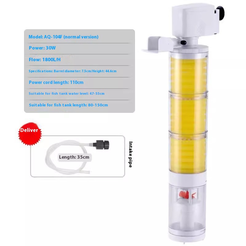 Fish Tank Built-in Filter Three-in-one Suction Wall-hung Urinal Fish Toilet photo 4