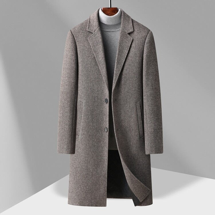 Stylish Simple And Elegant Mens Wool Coat photo 2