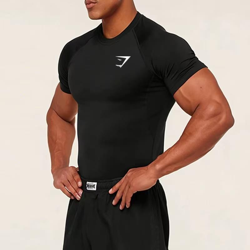 Men's Short-sleeve Quick-drying Breathable Fitness Compression Shirt photo 6