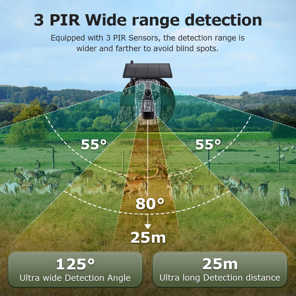 4G Hunting Camera Intelligent Positioning Support Temperature Detection photo 3