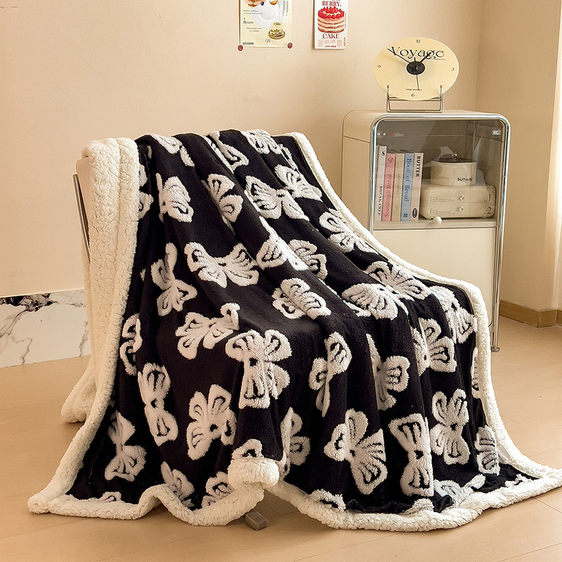 New Cationic Lambswool Double-Layer Home Blanket photo 2