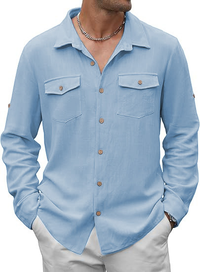 Men's Spring And Autumn Casual Long-Sleeved Shirt photo 5