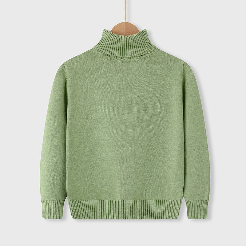 Solid-color Knit Bottoming Shirts For Boys And Girls Children's Clothing photo 3