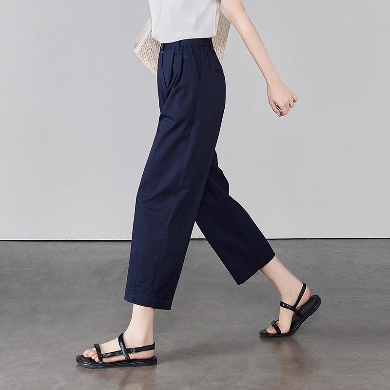 High-waisted Wide-leg Slimming Versatile Straight-leg Utility Pants photo 1
