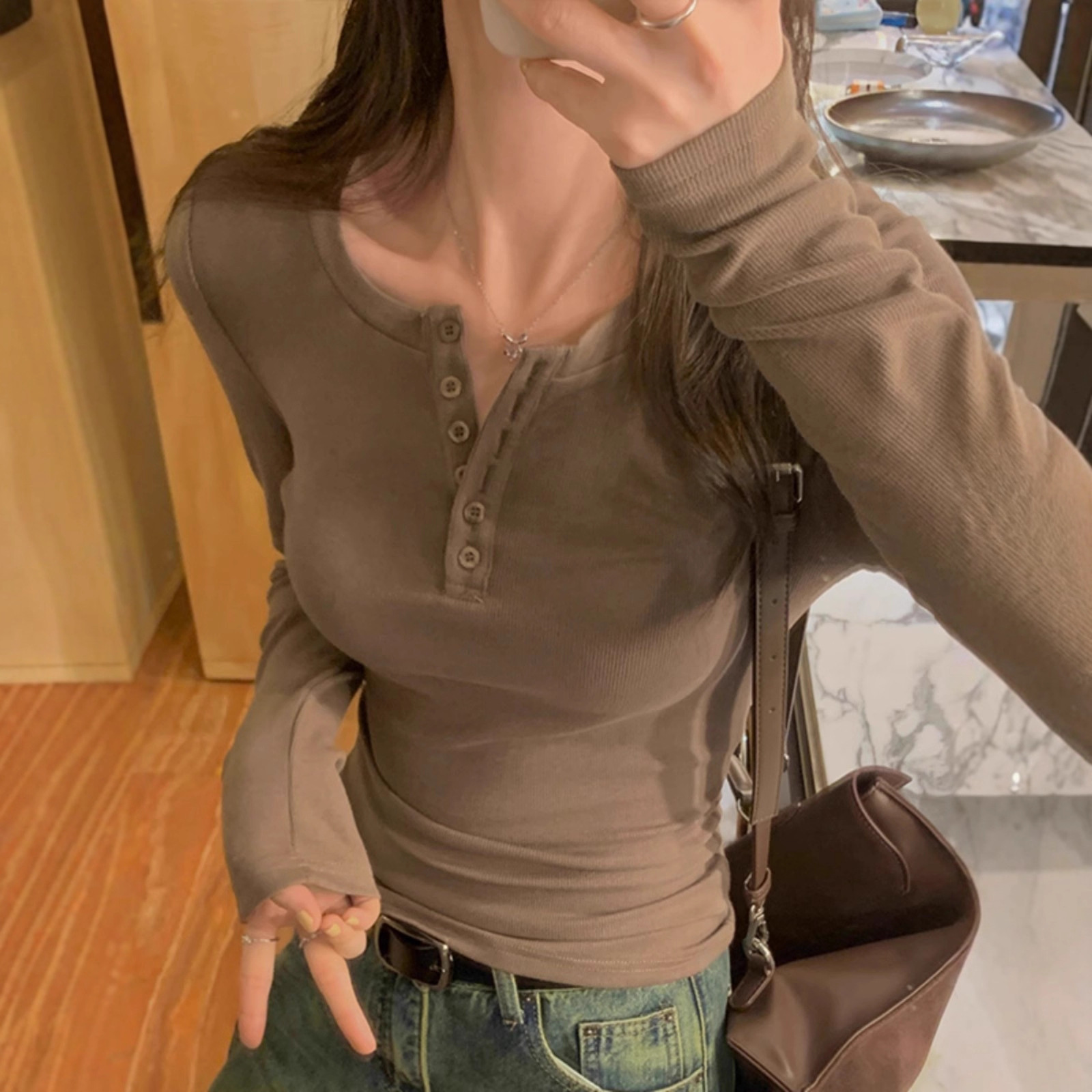 Women's Fashionable Casual Bottoming Shirt photo 1