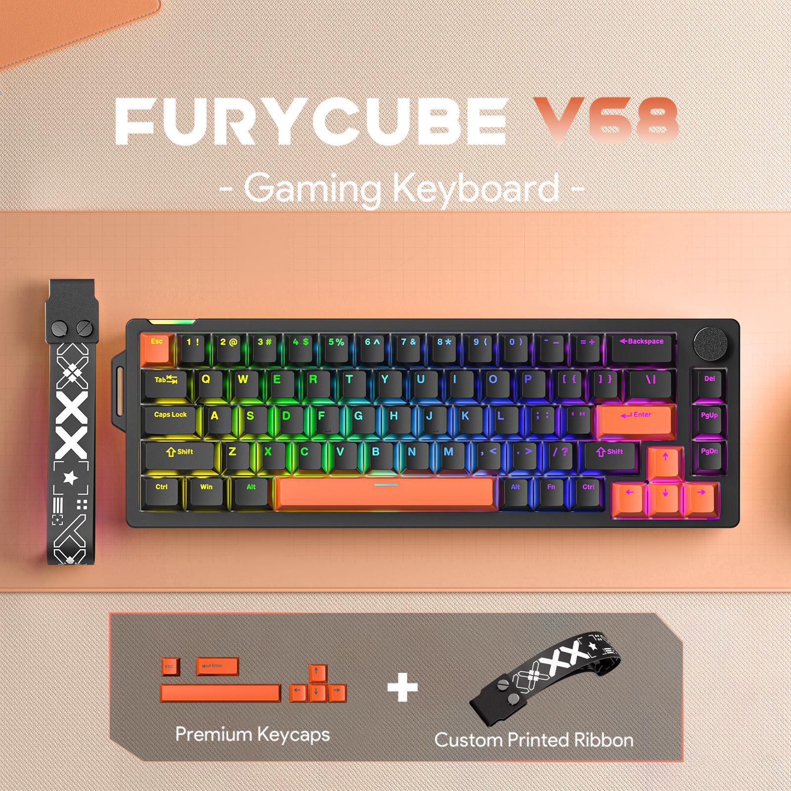 FURYCUBE V68 Wired Mechanical Keyboard photo 8