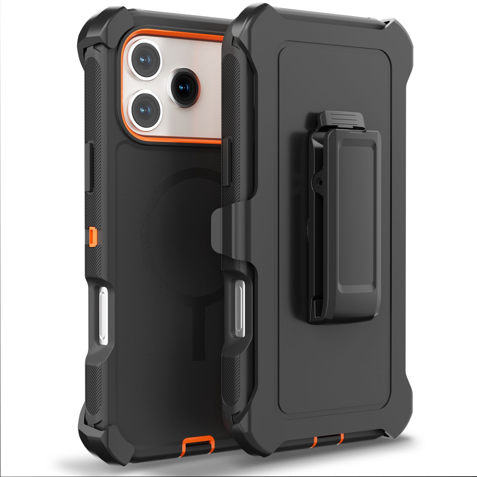 3-in-1 Solid-color Magnetic Phone Case With A Back Clip photo 8