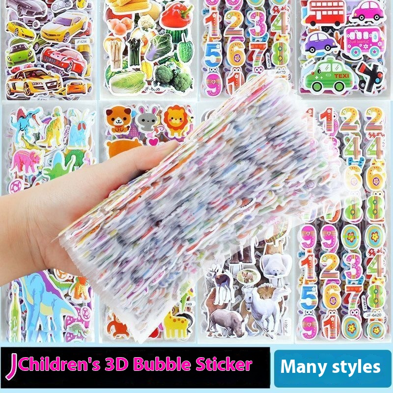 Children's 3D Cartoon Bubble Stickers Reward photo 4