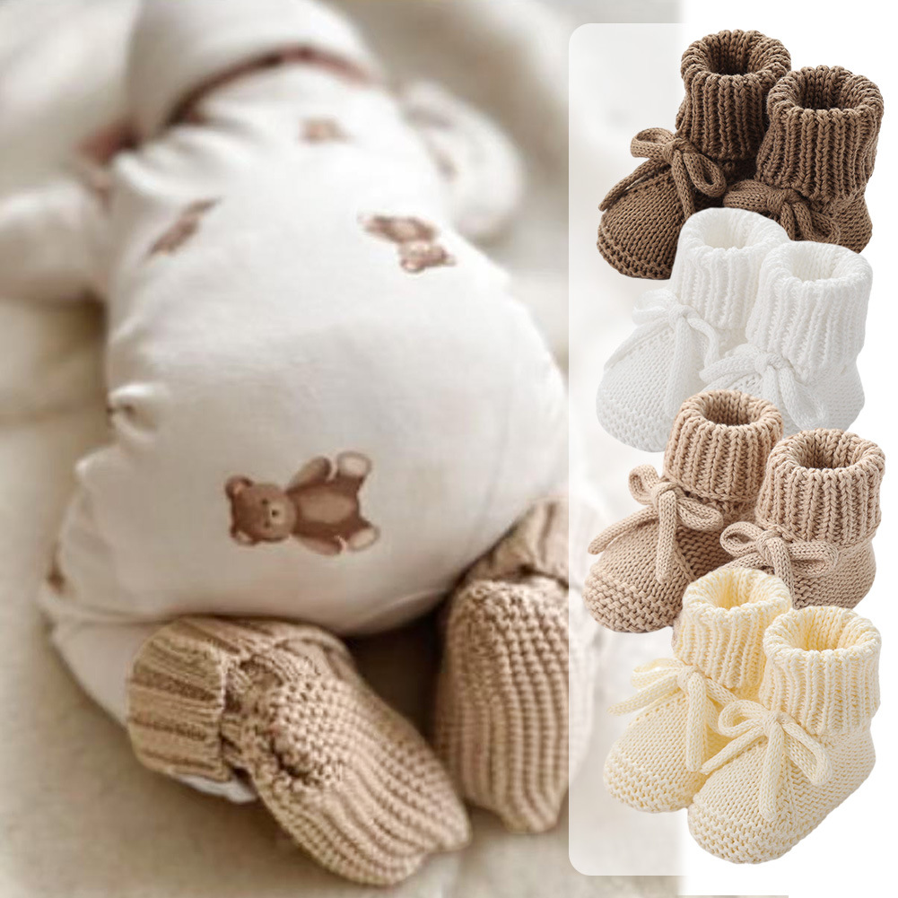 Bow-tie Strap Knitted Toddler Shoes photo 1