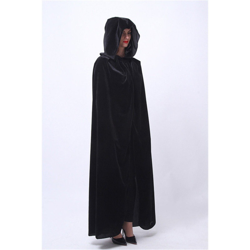 Velvet Thin Black Halloween Cape Cloak photo 4