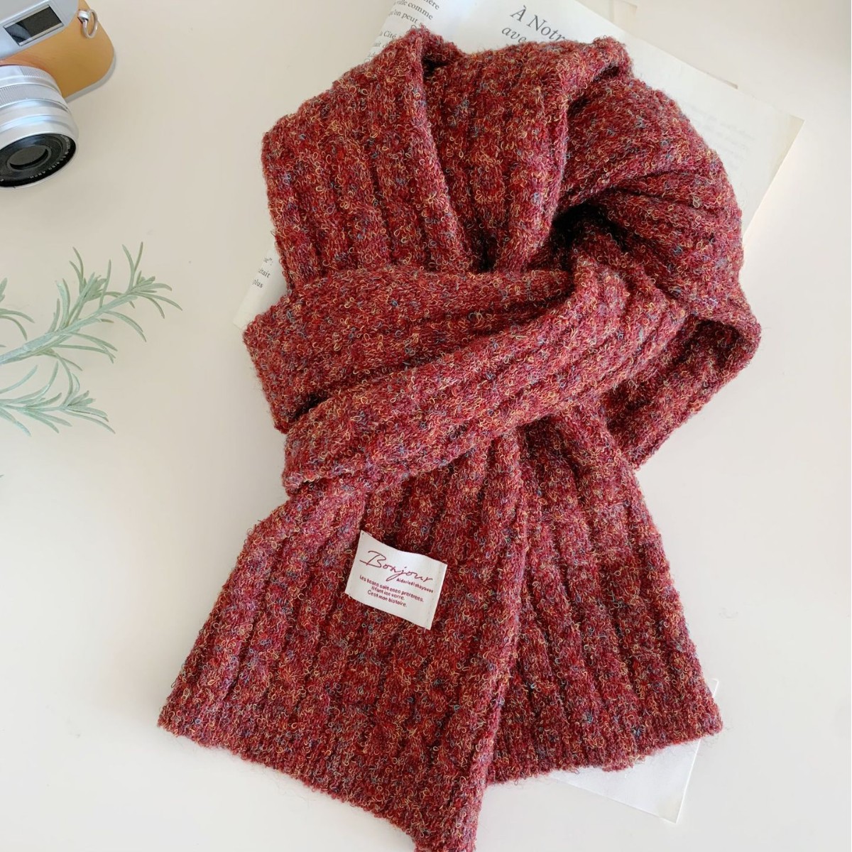 Thickened Warm Versatile Knitted Neck Scarf photo 1