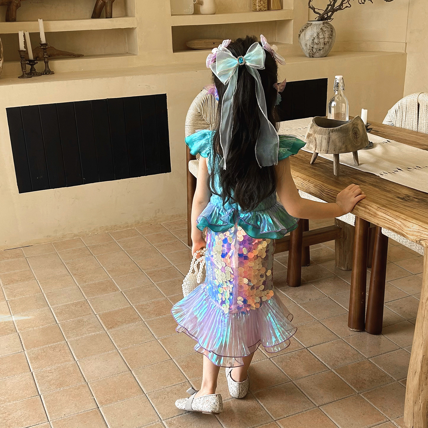 Original Version Shiny Sequined Mermaid Skirt Made From A Synthetic Fiber Blend photo 6