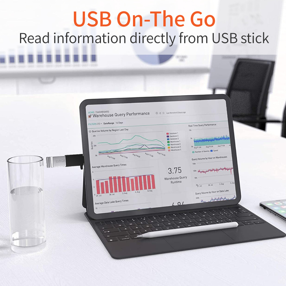 OTG Adapter Compatible With USBDrivesTo USB 30 Female ConverterHigh quality photo 1