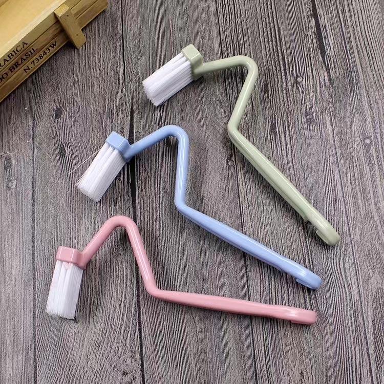 Curved Toilet Brush Gap Cleaning Tool Bathroom Accessory Long Handle Wall Mounted Toilet Soft Bristle Brush Plastic Durable photo 6