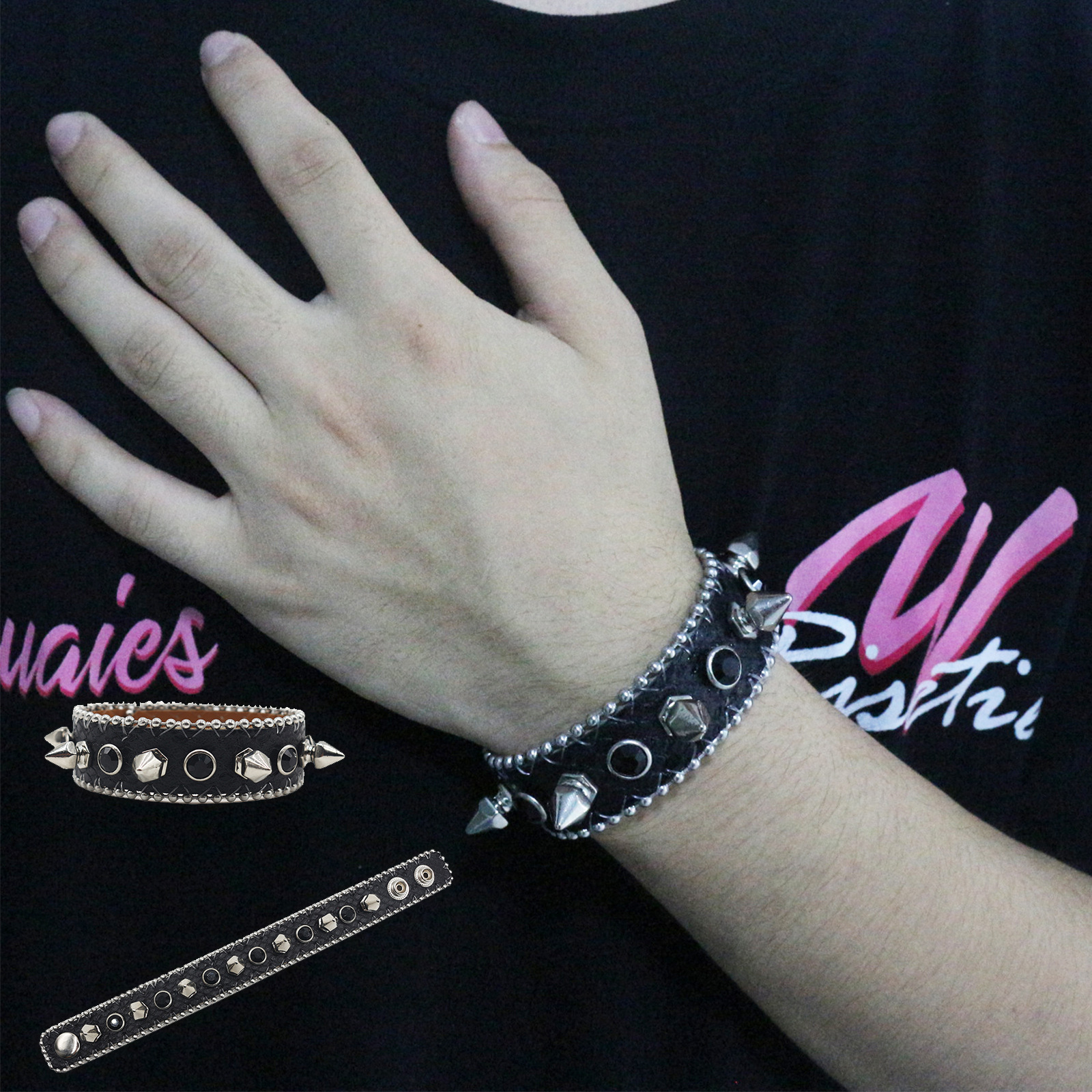 Womens Fashionable Pointed Rivet Bracelet photo 2