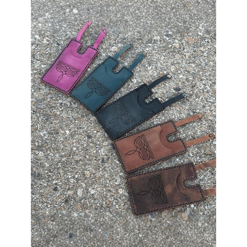 Western-style Wind Boots With A Leather Wallet Attached photo 5