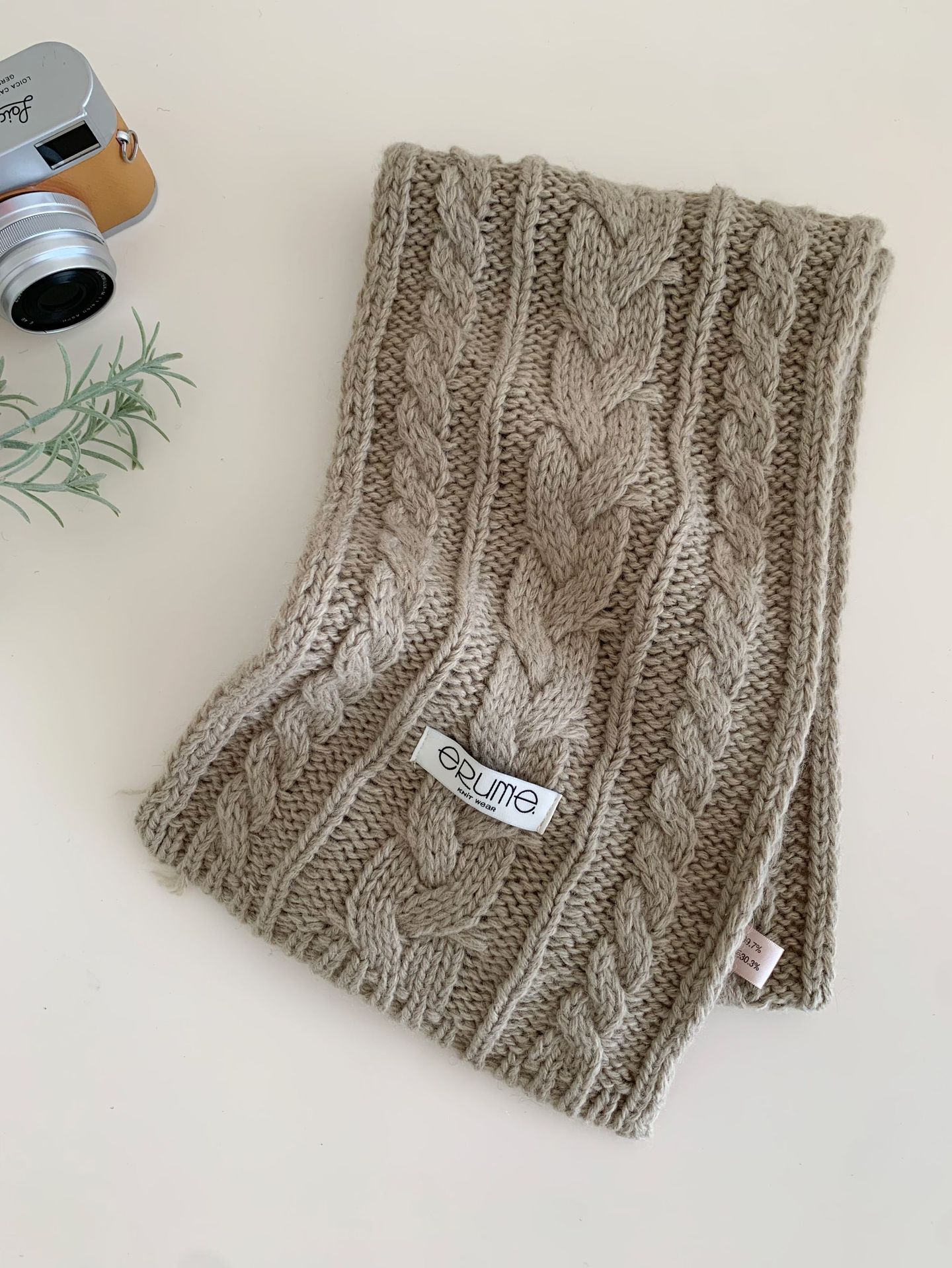 Herringbone Knit Scarf For Women photo 5