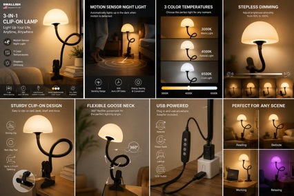 Modern Personality-adjustable Semi-circular Lampshade Table Lamp photo 4