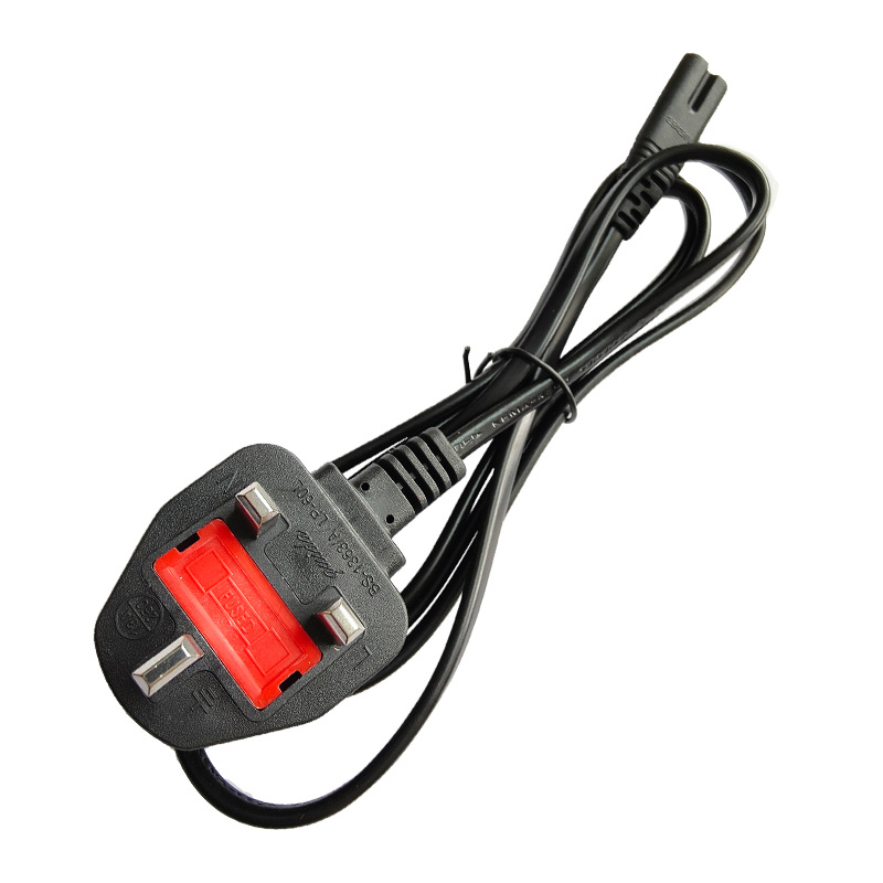 British-style UK-standard 8-pin Domestic Power Cord photo 1