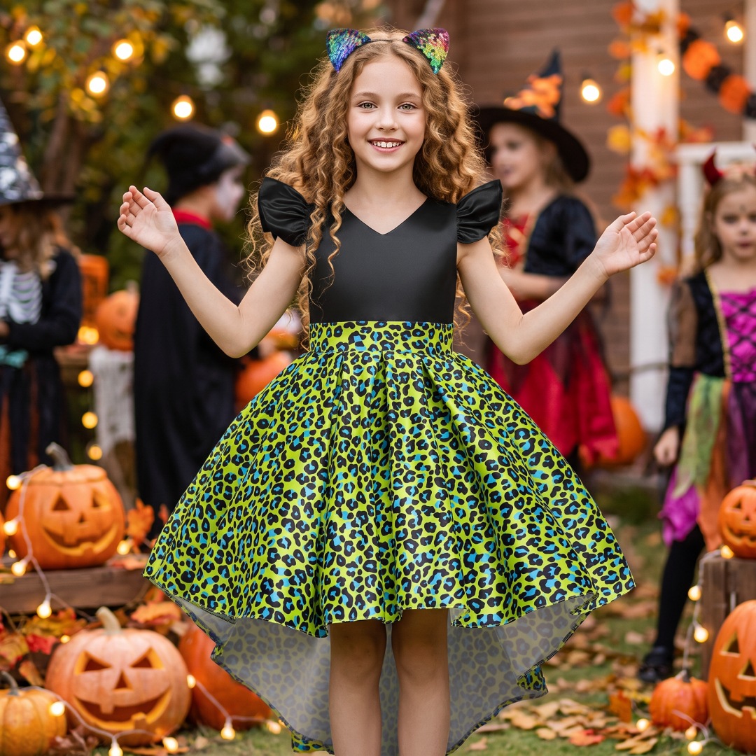 Children's Halloween Party Fashion Show Dress photo 8