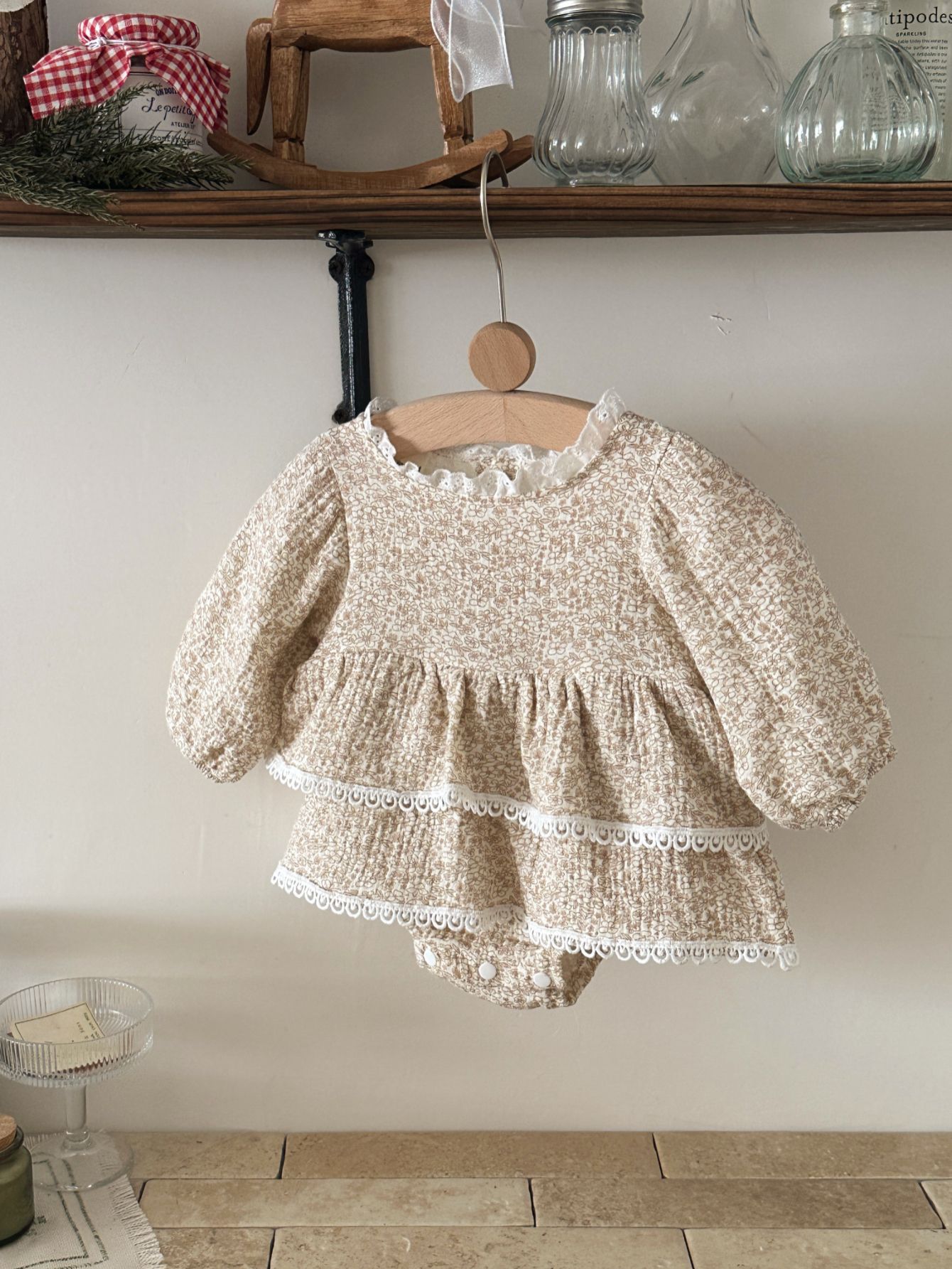 Korean-style Childrens Long-sleeved Printed Onesie photo 4