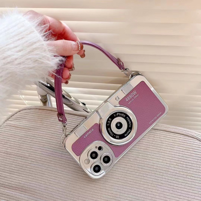 Creative Electroplated Phone Case With A Wrist Strap photo 2