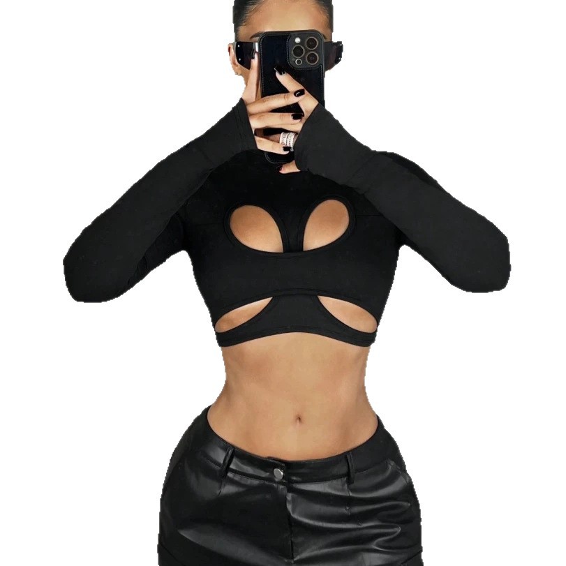 New Y2K Hollow-out Crop Top photo 2