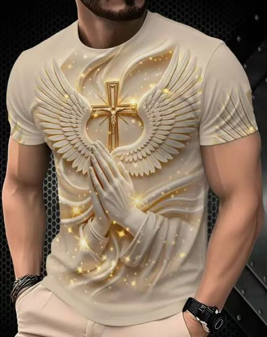 Men's And Women's Patterned Printed Short-sleeve Tops photo 7