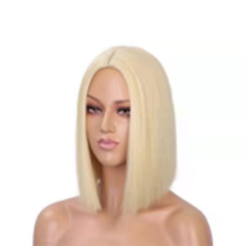 High-temperature Silk Synthetic Fiber Short Wig photo 7