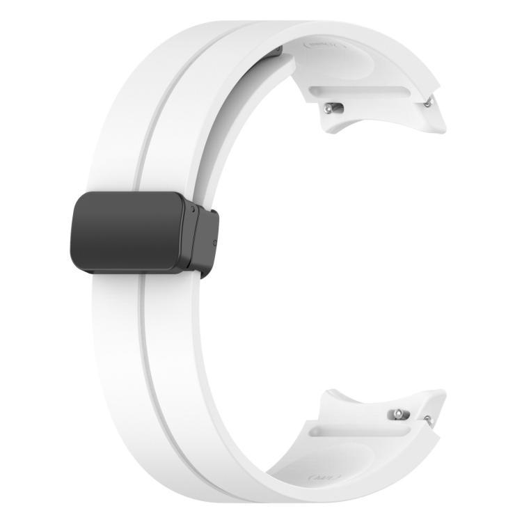 Folding Magnetic Black-clasp Silicone Watch Strap photo 2