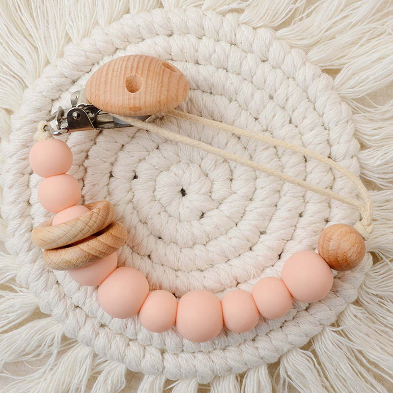 Baby Supplies Creative Baby Silicone Beads Teething Chewable Pacifier Chain Anti-Lost Strap photo 6