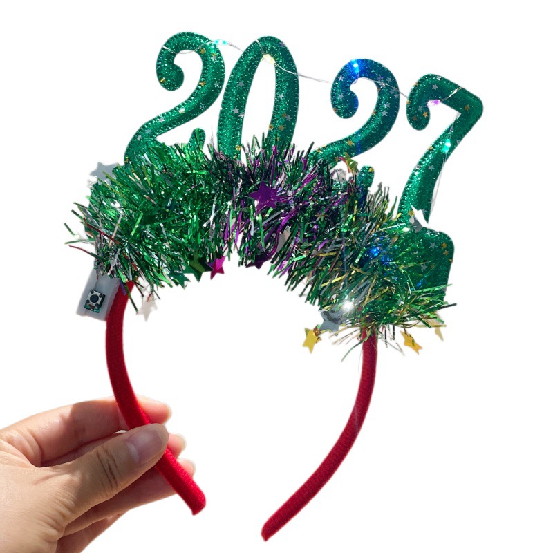Christmas Glowing Headband With Colorful Strips For The New Years Eve Party photo 6