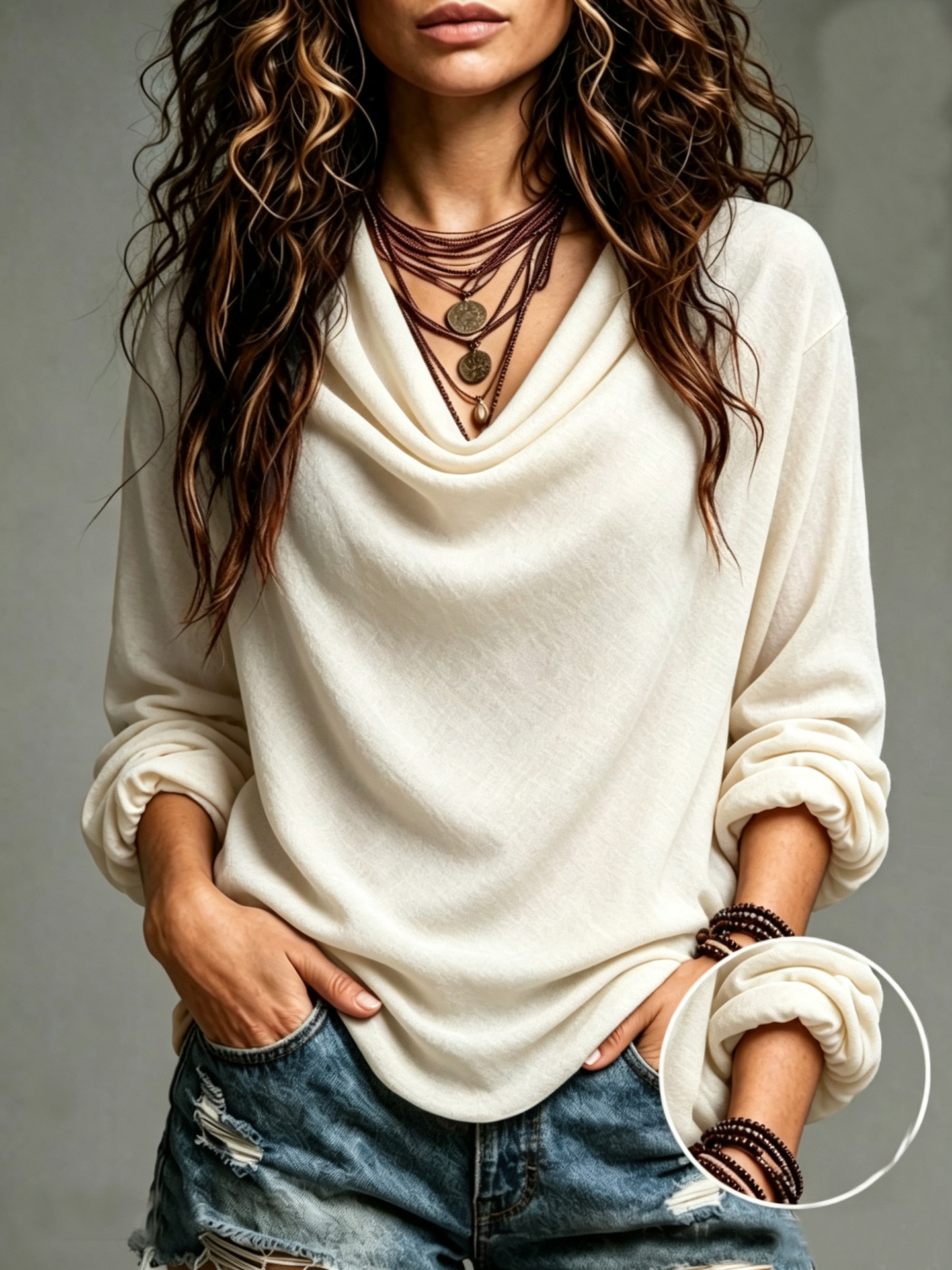 Women's Long-sleeve Turtleneck Top photo 3