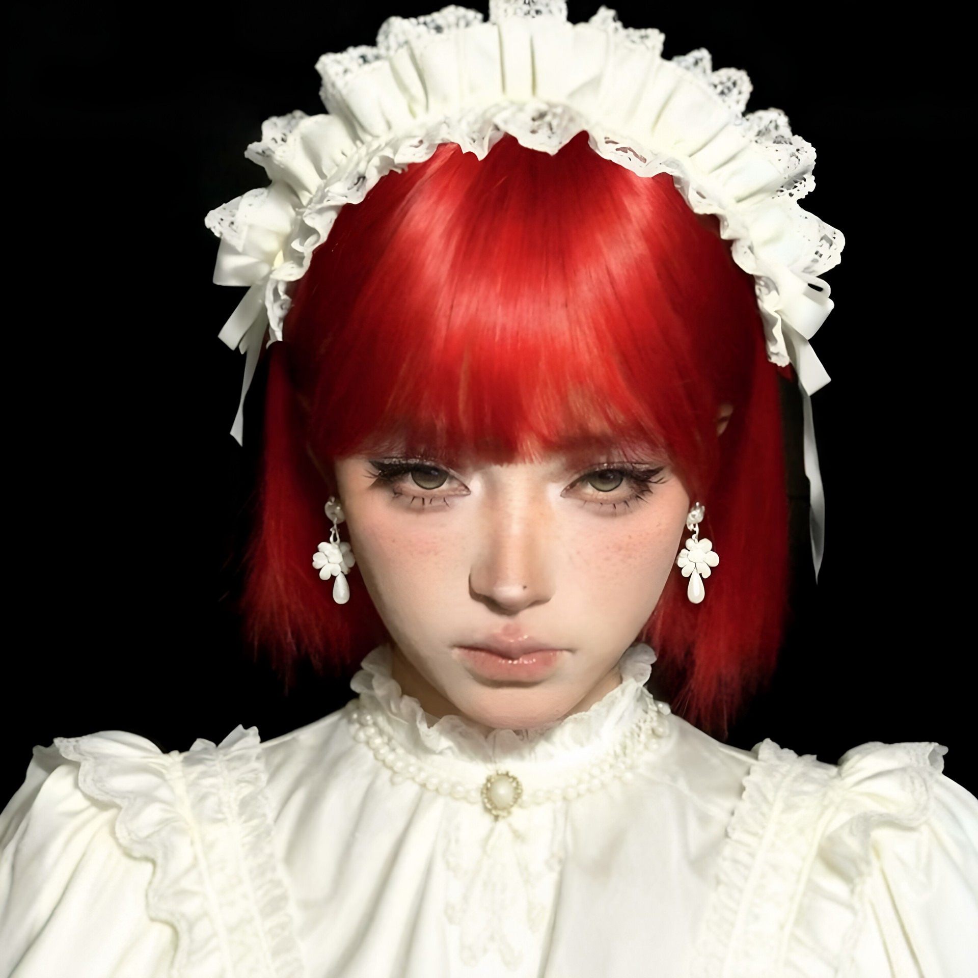 Womens Short Wig Versatile Cosplay Bright Red Bob Cut Wig photo 3