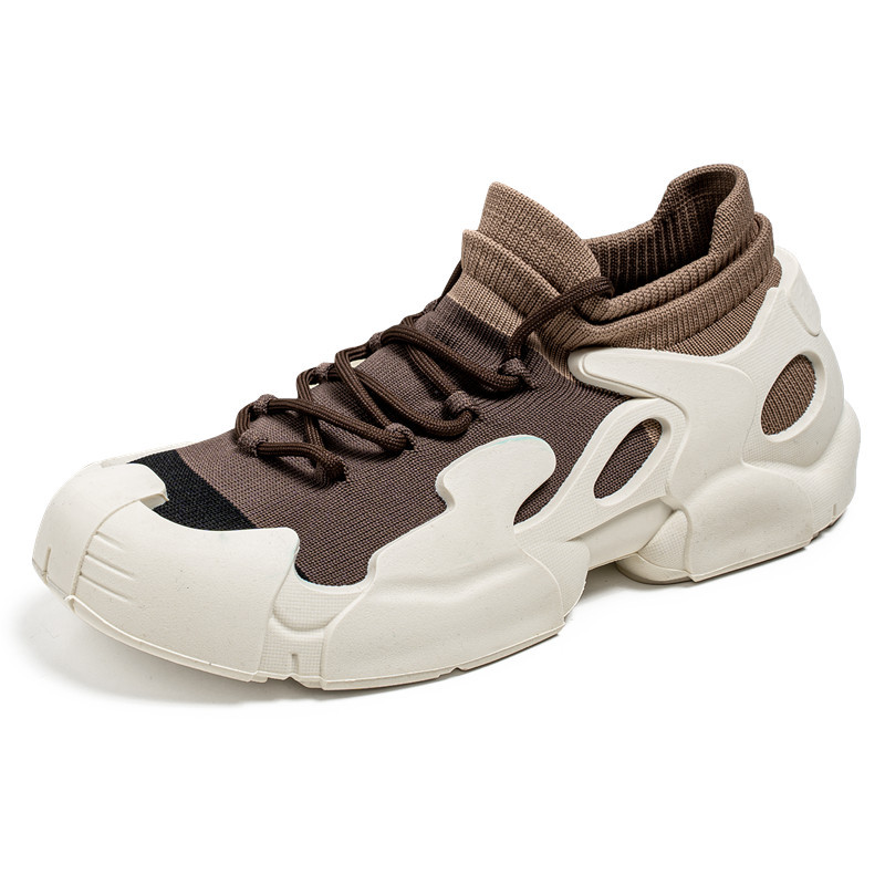 Breathable Fly Woven Mesh Lace-up Platform Sports Mesh Shoes photo 3