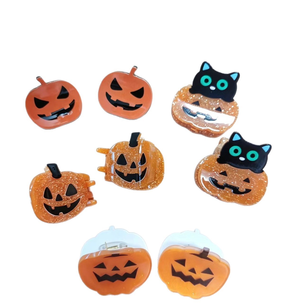 Cute Spooky Pumpkin Head Hair Clip For Halloween photo 2