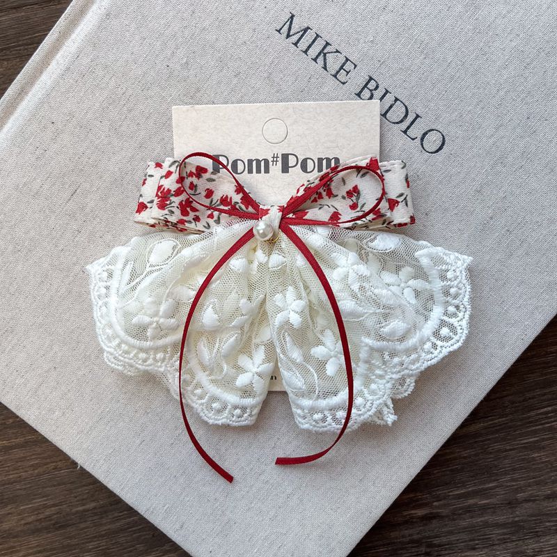 Bow Hair Clip For Girls Princess-Style Fabric photo 4